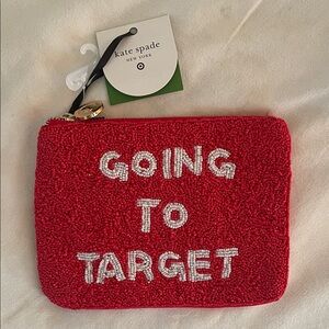 Target x Kate Spade Red Beaded Pouch